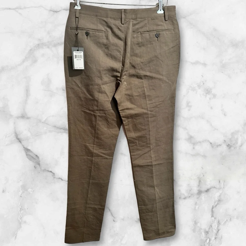 John‎ Varvatos Men's Linen Blend Chino Style Pants Sz 48 34x38 Not Hemmed